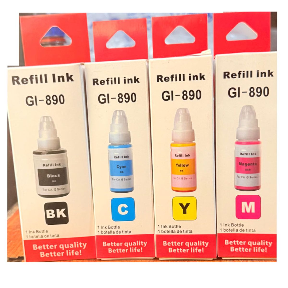 GENERICO - Kit Tinta Compatible GI-190 GI190 para Canon G2100 G3100 G3110 G4100 G4110