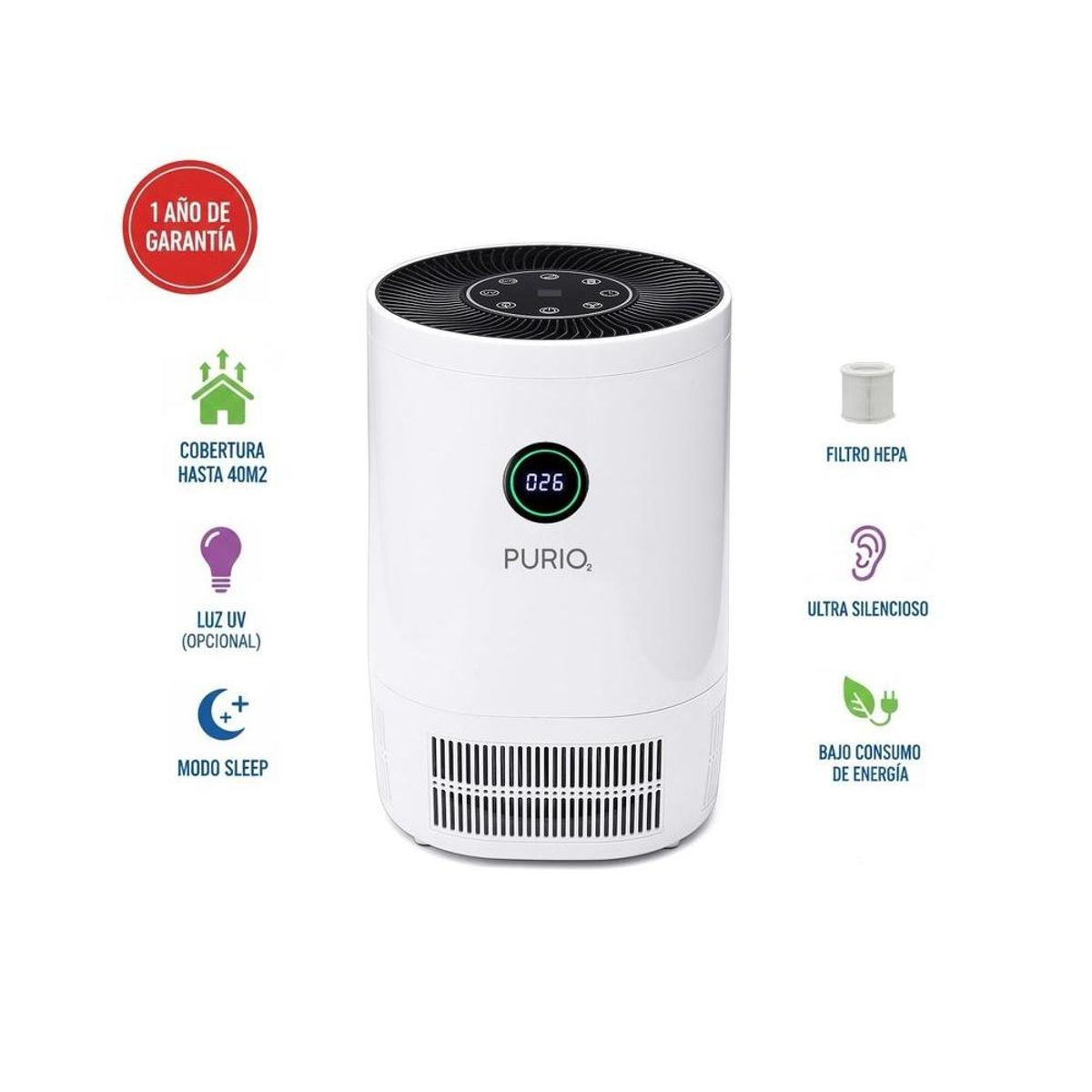 PURIO - Purificador de Aire compacto PURIO NANO