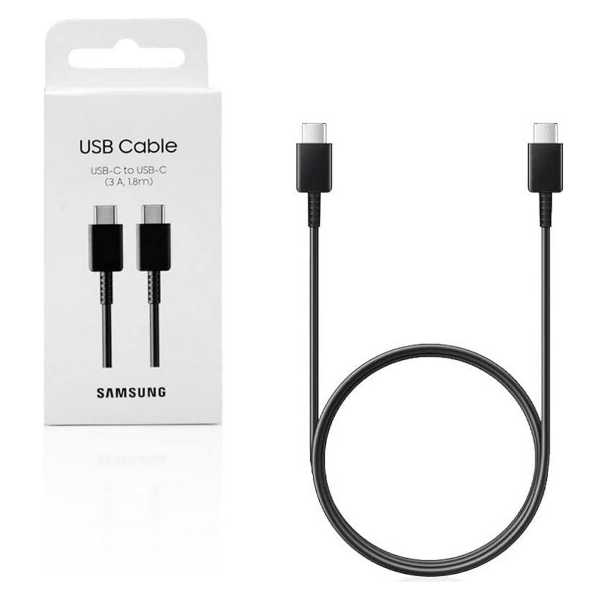 SAMSUNG - Cable Samsung Usb C a Usb C 18m 3A - Negro