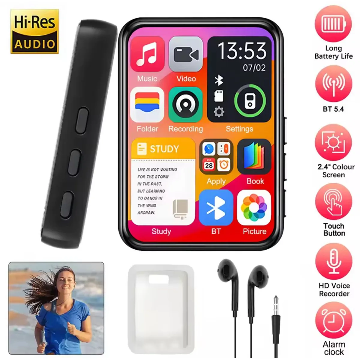 GENERICO - REPRODUCTOR MP3 MP4 BLUETOOTH TACTIL 32GB