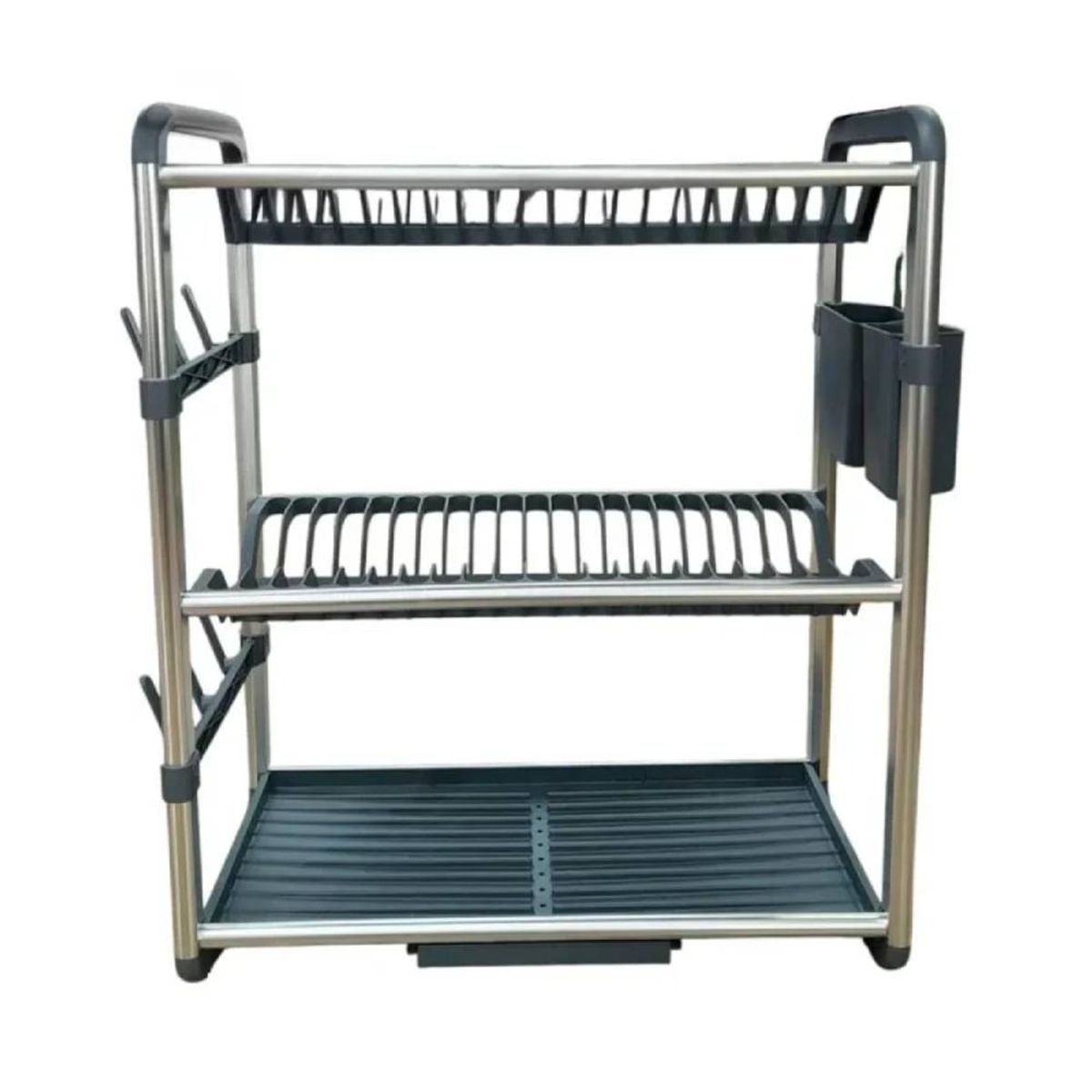 ICHIMATSU - Escurridor de platos doble bandeja de platos de Acero Lulu x3 niveles
