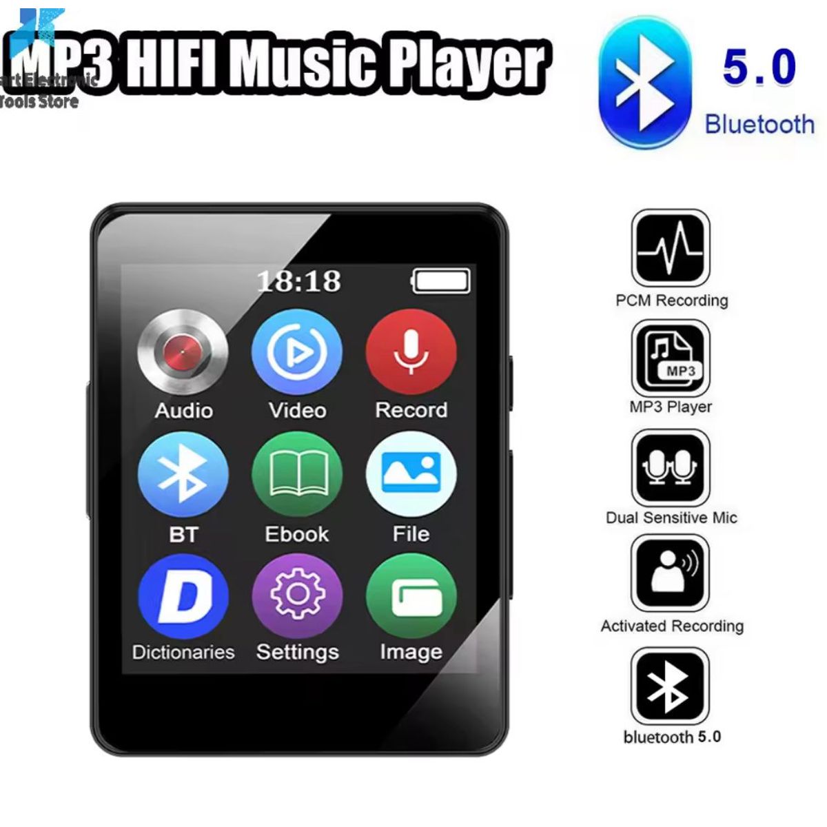 GENERICO - MINI REPRODUCTOR MP3 MP4 BLUETOOTH 32 GB