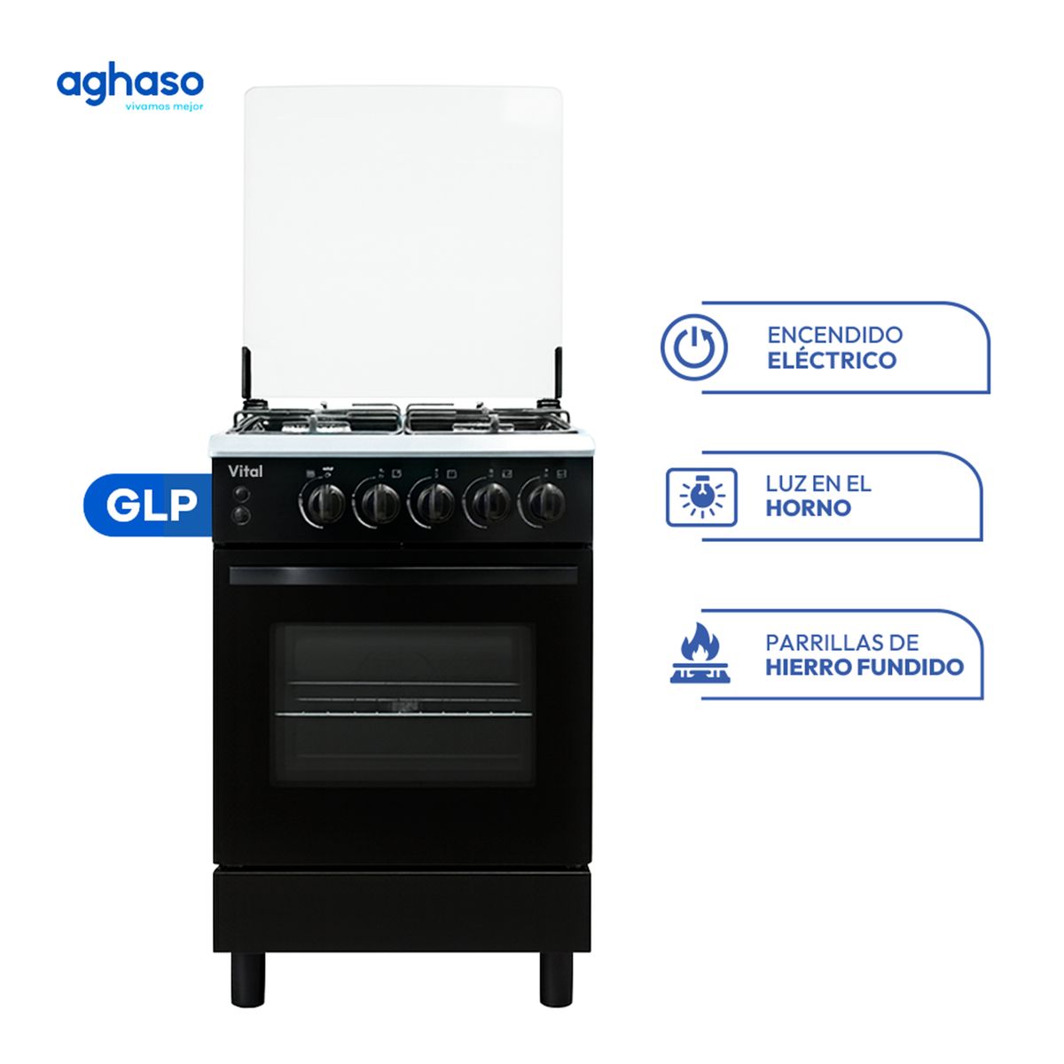 AGHASO - COCINA AGHASO 4 HORNILLAS - VITAL GLP