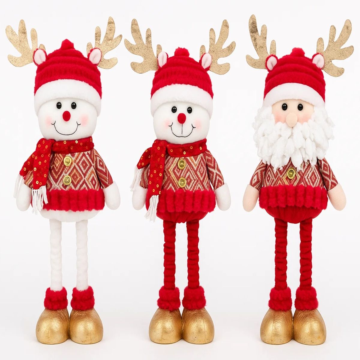 GENERICO - Muñecos Navideños Patilargas 60 cm Altura Graduable