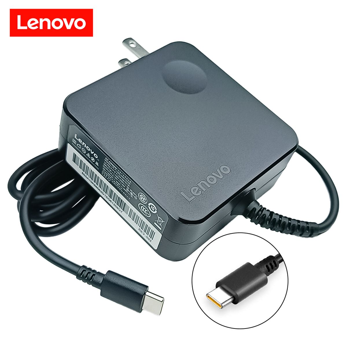 LENOVO - Cargador laptop Tipo C 20V 3-25A 65w