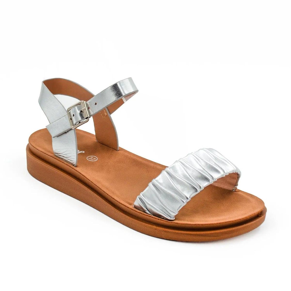 STHEF - SANDALIA MUJER STHEF CASUAL PLATA 8010