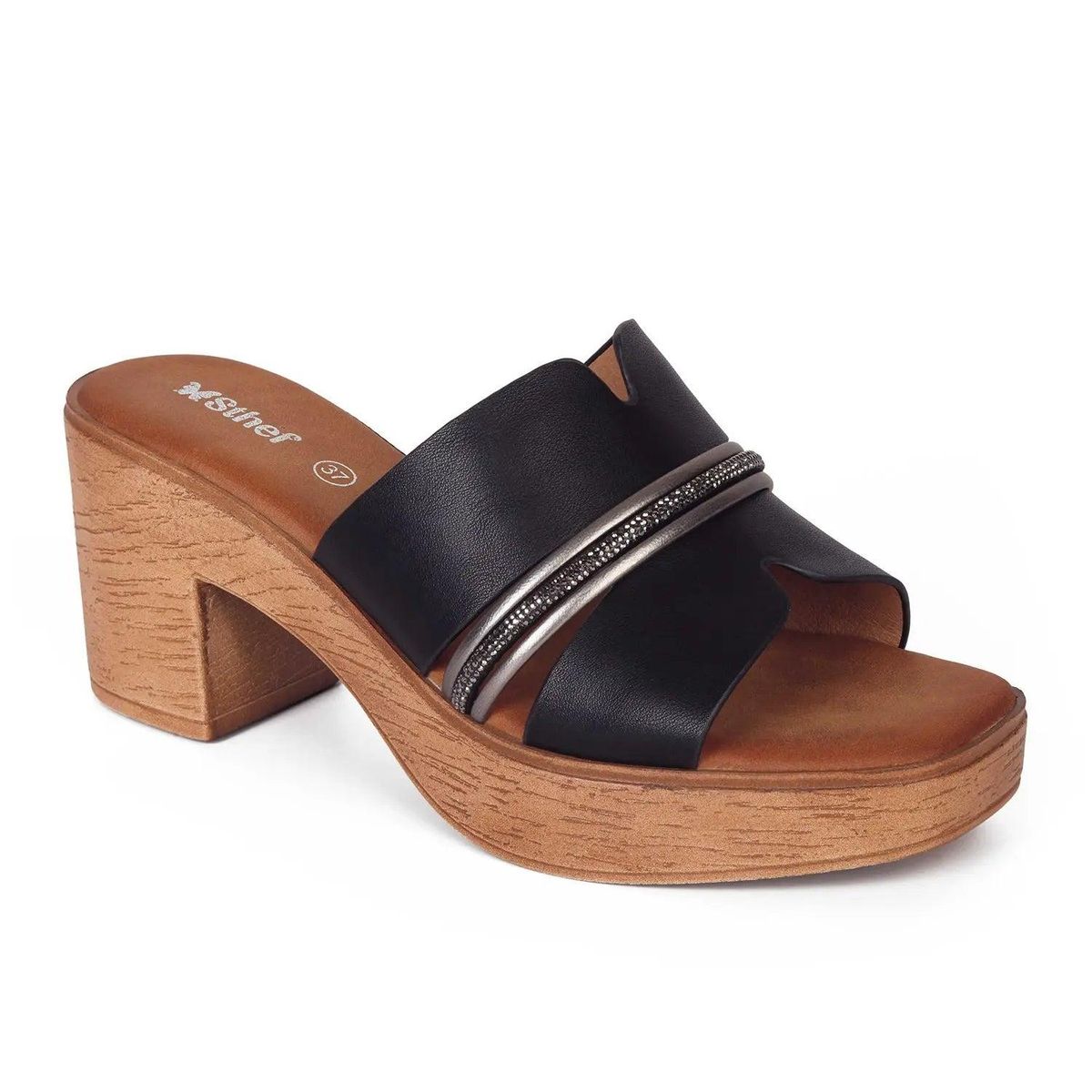 STHEF - SANDALIA MUJER STHEF CASUAL NEGRO 8012