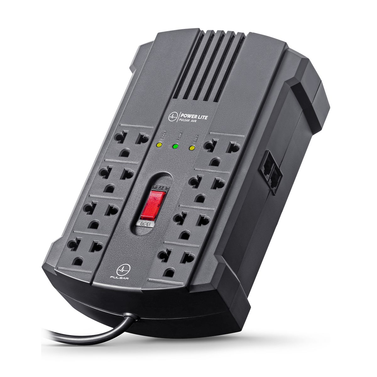 POWER LITE - Estabilizador 4 Tomas 272 VCA  Cable de 1.2 metro Power Lite  PLI 1200 Pulsar