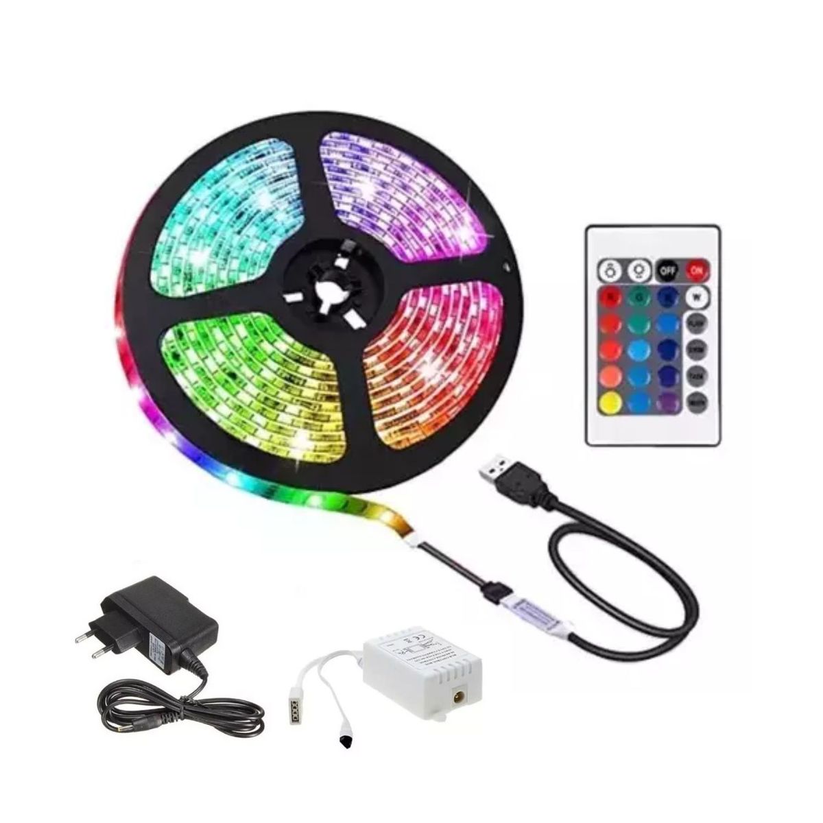 ROSH - Cinta LED  5 Metros RGB con Control Remoto