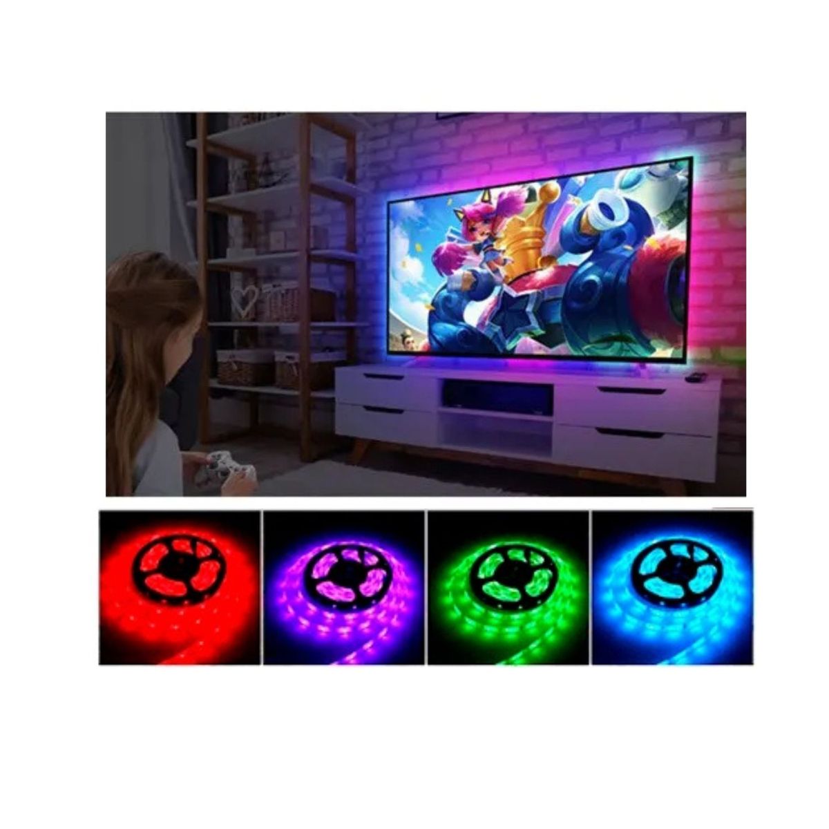 ROSH - Cinta LED  5 Metros RGB con Control Remoto