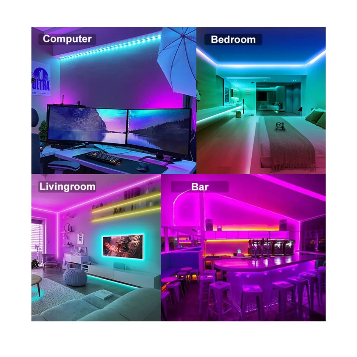 ROSH - Cinta LED RGB  5 Metros con Control Remoto