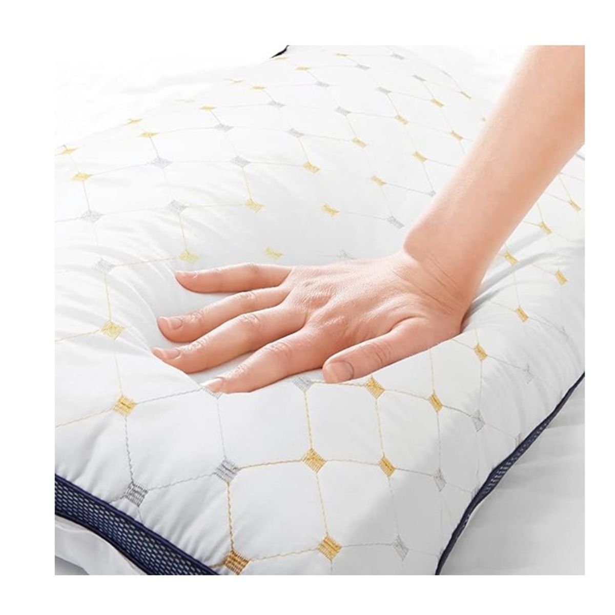 GENERICO - Almohadas Luxury Antiácaros  Pack De 2 Lujosas 75CM X 52CM