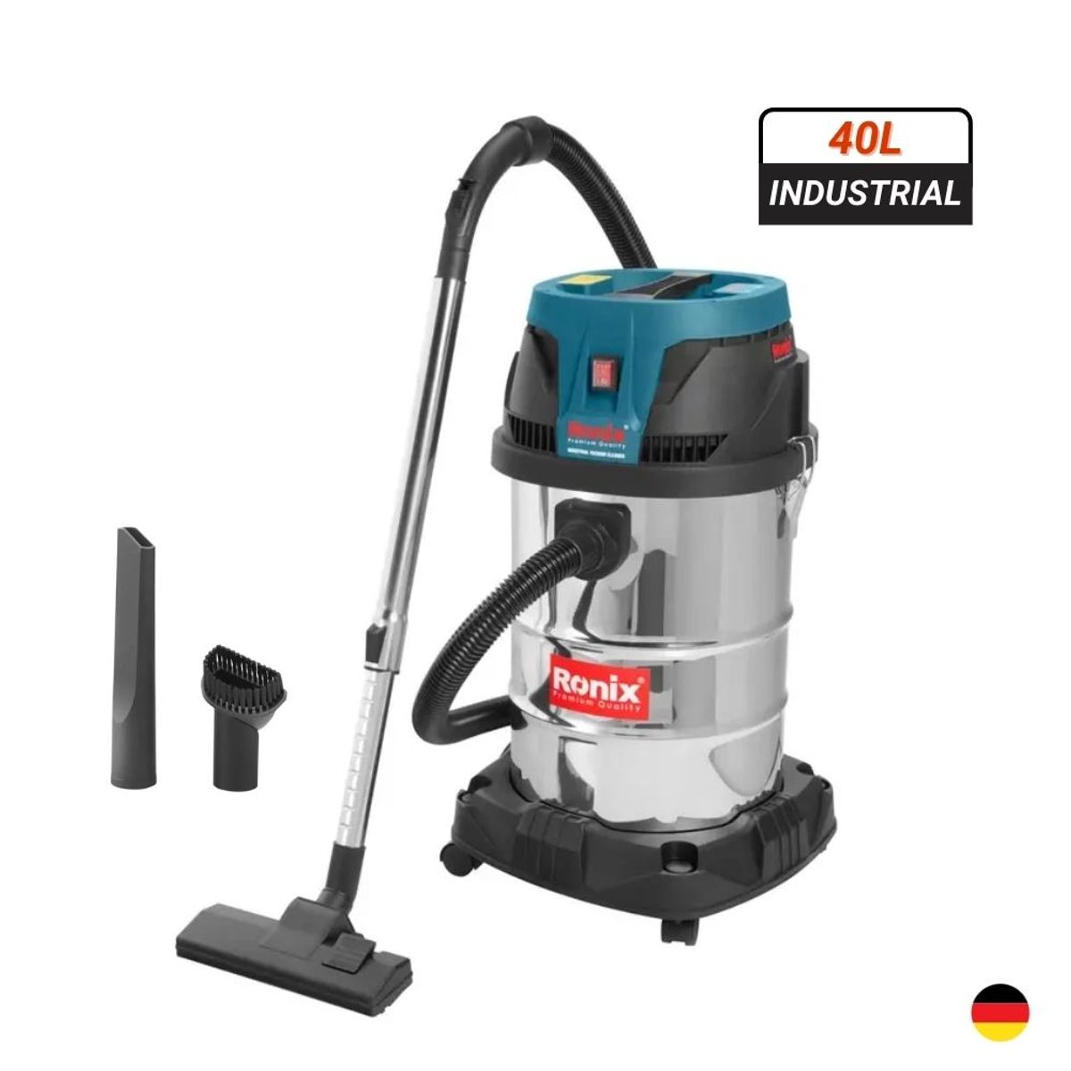 RONIX - Aspiradora Industrial 1400W 40L RONIX 1241