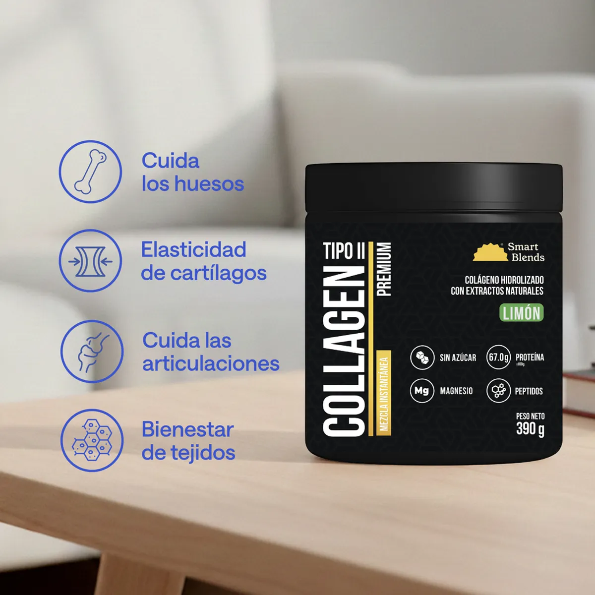 GENERICO - Colágeno Premium Tipo 2 Limón Smart Blends 390g