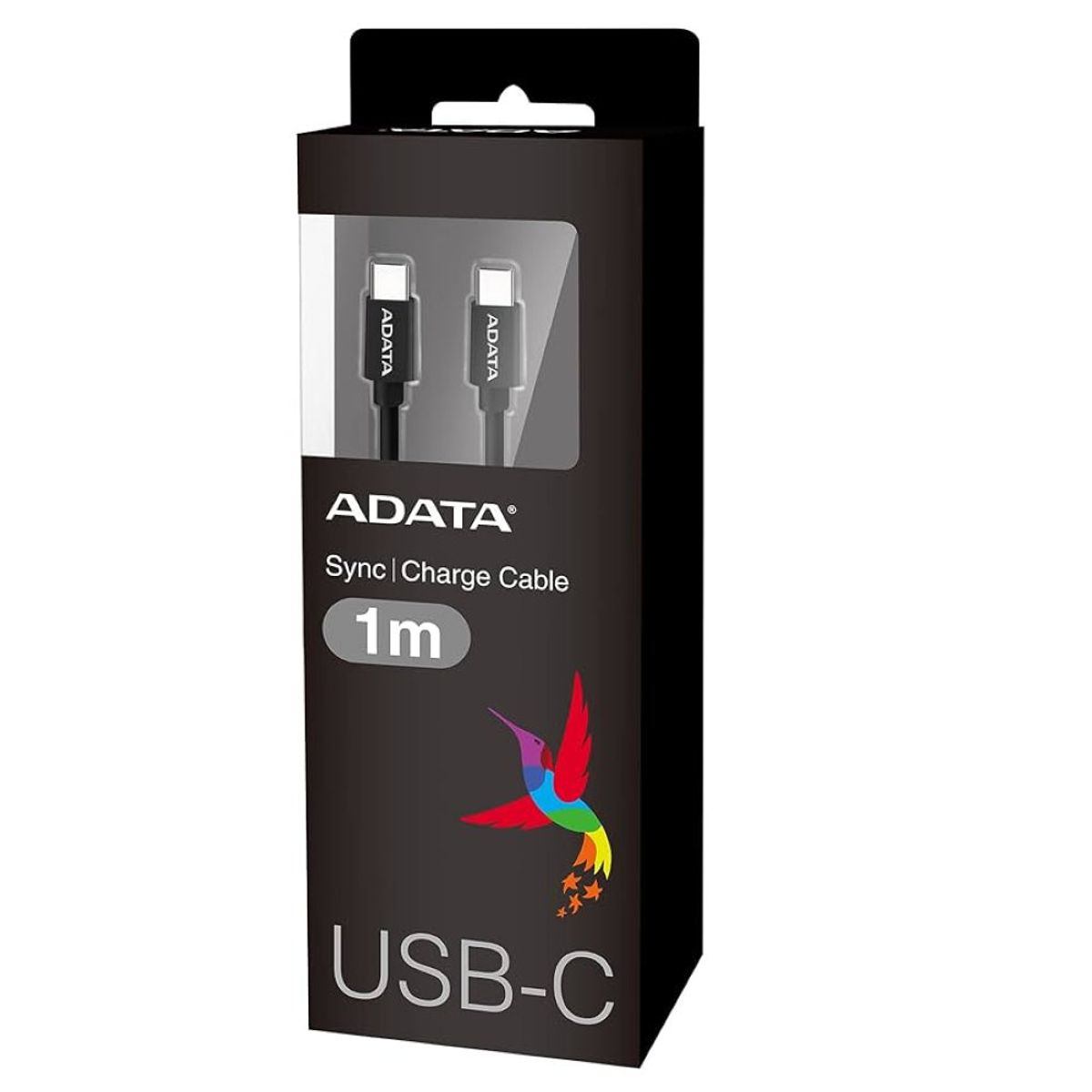 ADATA - CABLE USB-C a USB-C 1 mts ADATA 100W 480MB BLACK