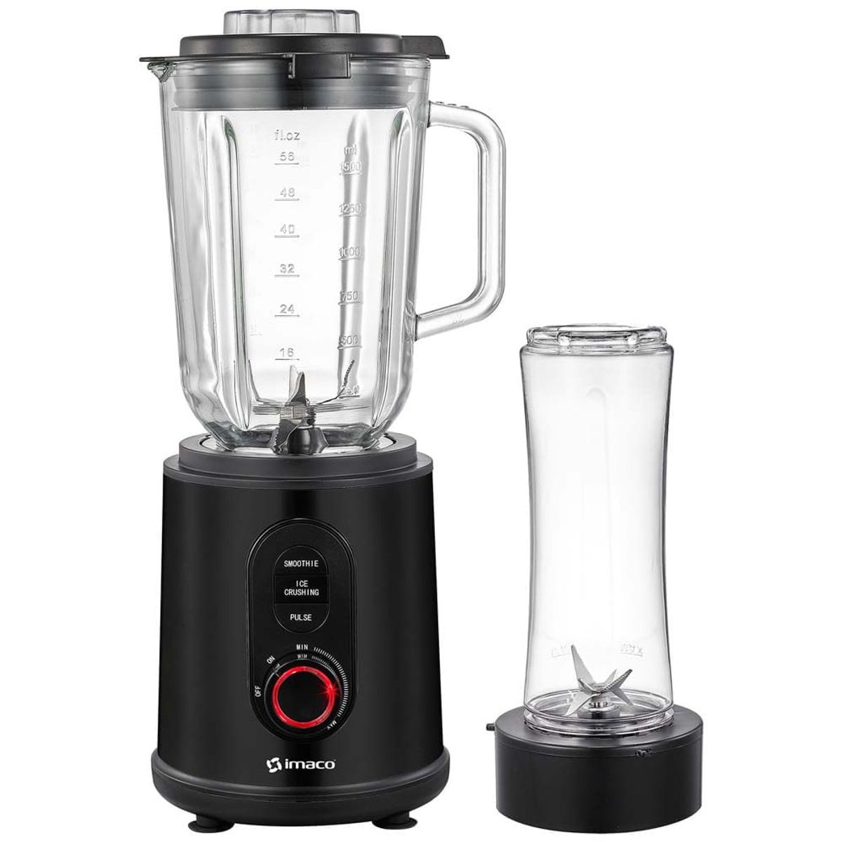 Imaco - Licuadora Acero 1000w 1.5 litros + vaso to go BLS870N Imac