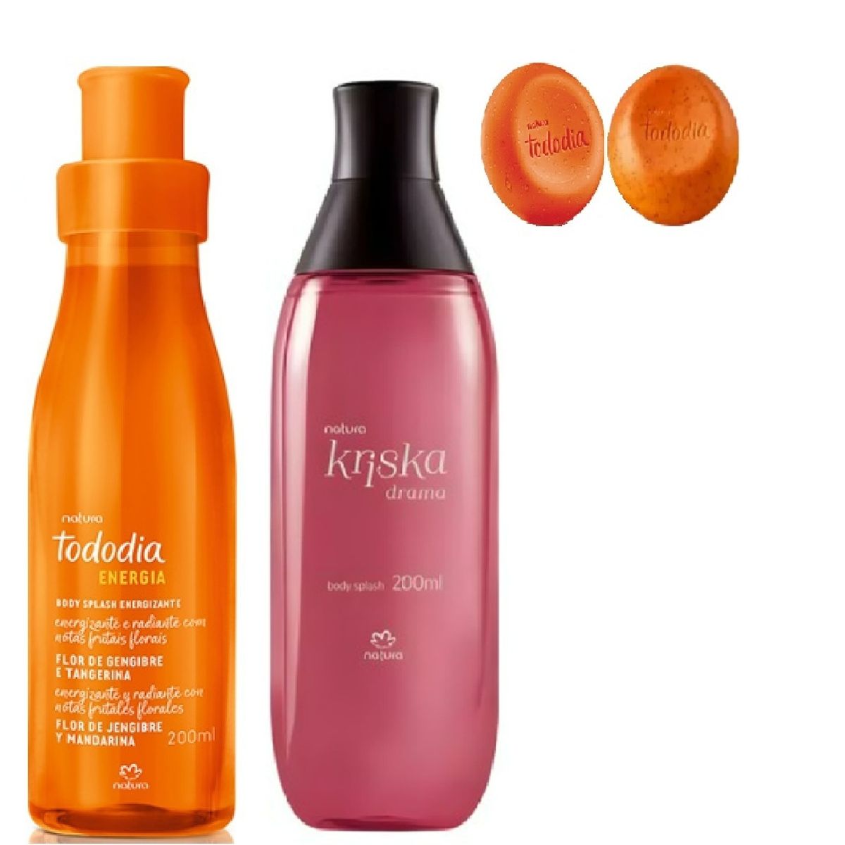 NATURA - 2 bodysplash 200ml y 2 jabones tododia 100g