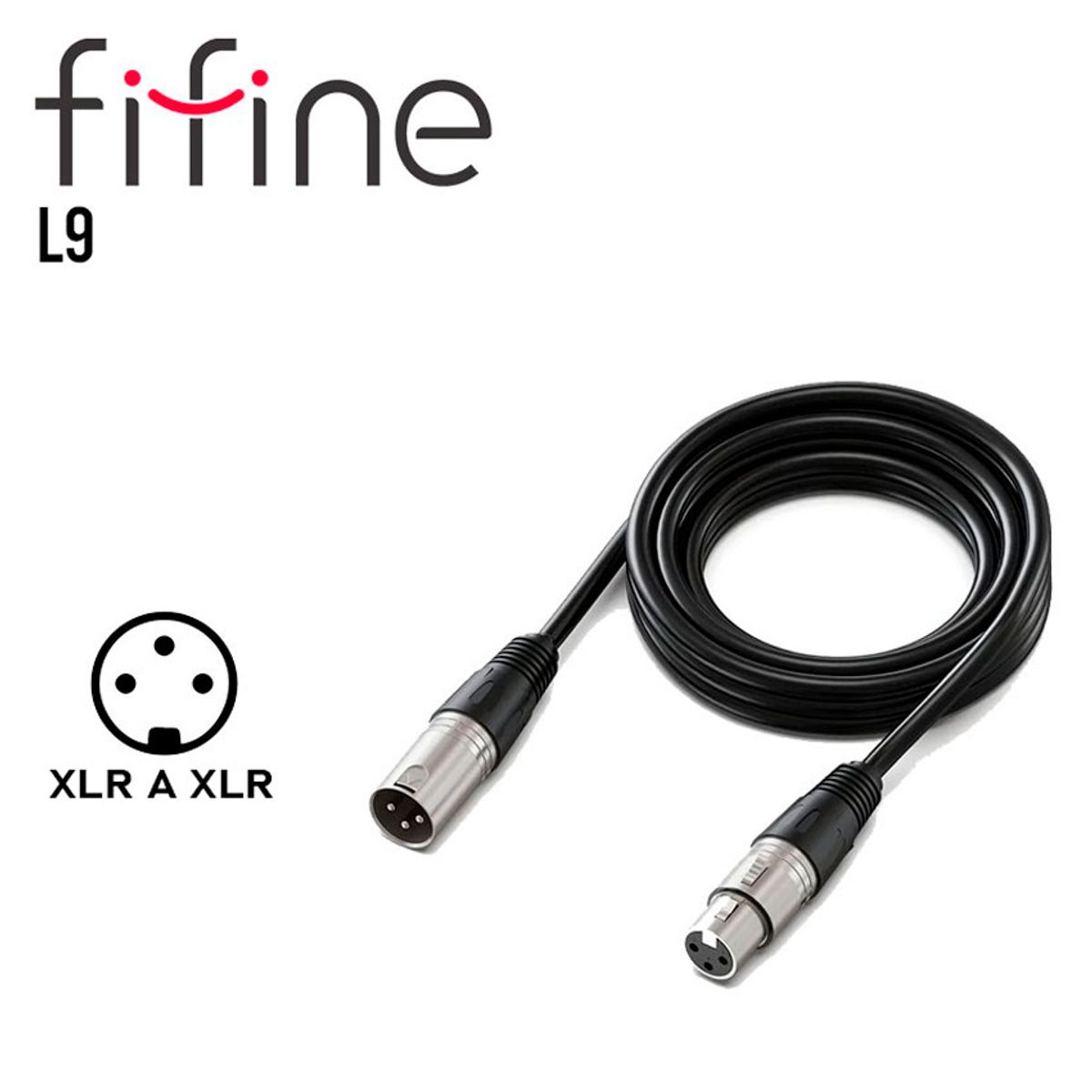 FIFINE - CABLE FIFINE L9 - XLR MACHO A XLR HEMBRA - 3 MTS