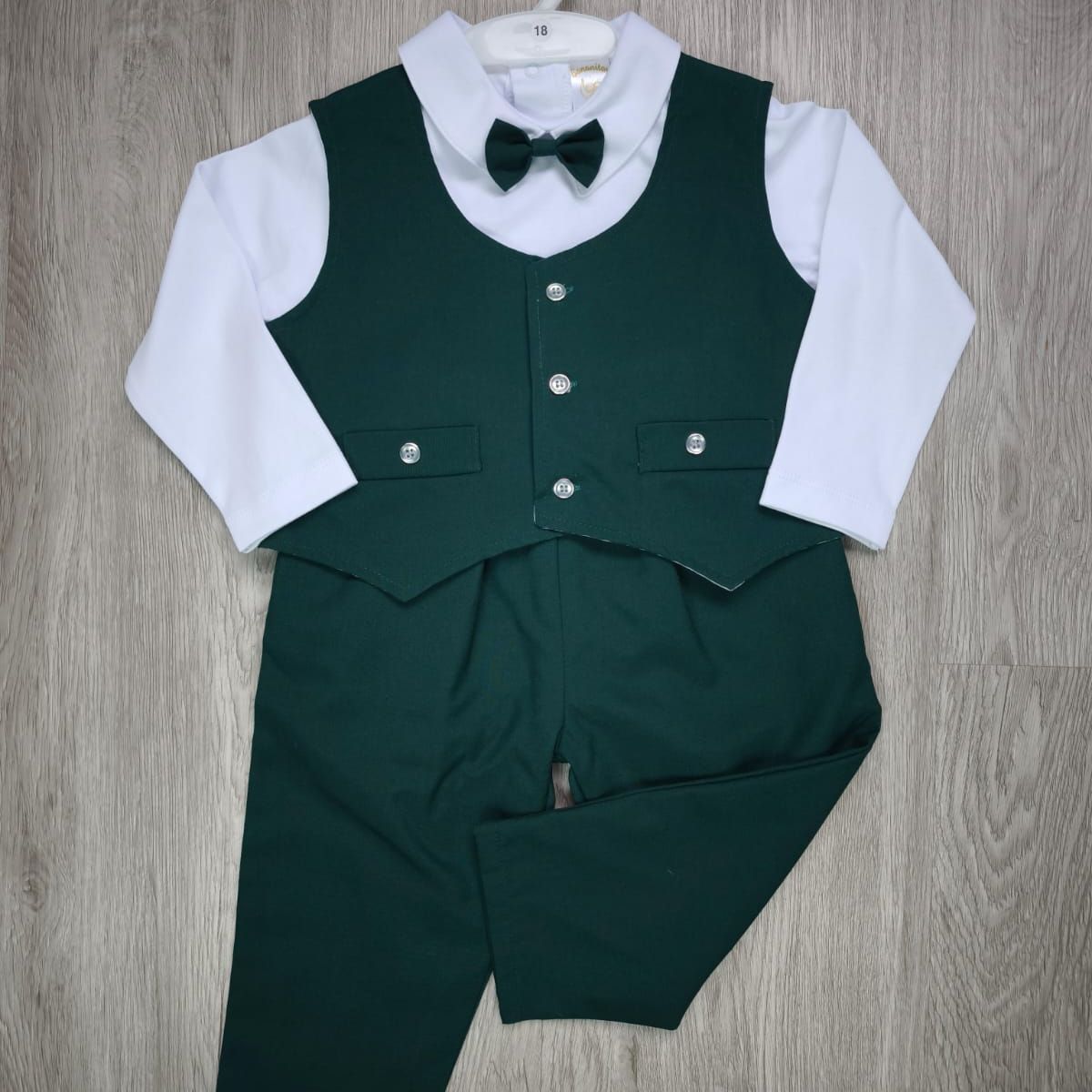 BANNITAS - Terno de niño ALONSO verde musgo