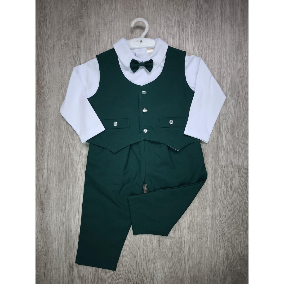 BANNITAS - Terno de niño ALONSO verde musgo