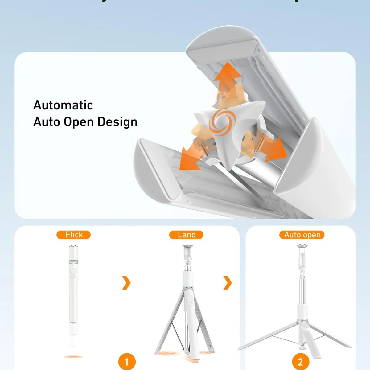 TELESIN - Tripode con Apertura automática para Smartphones