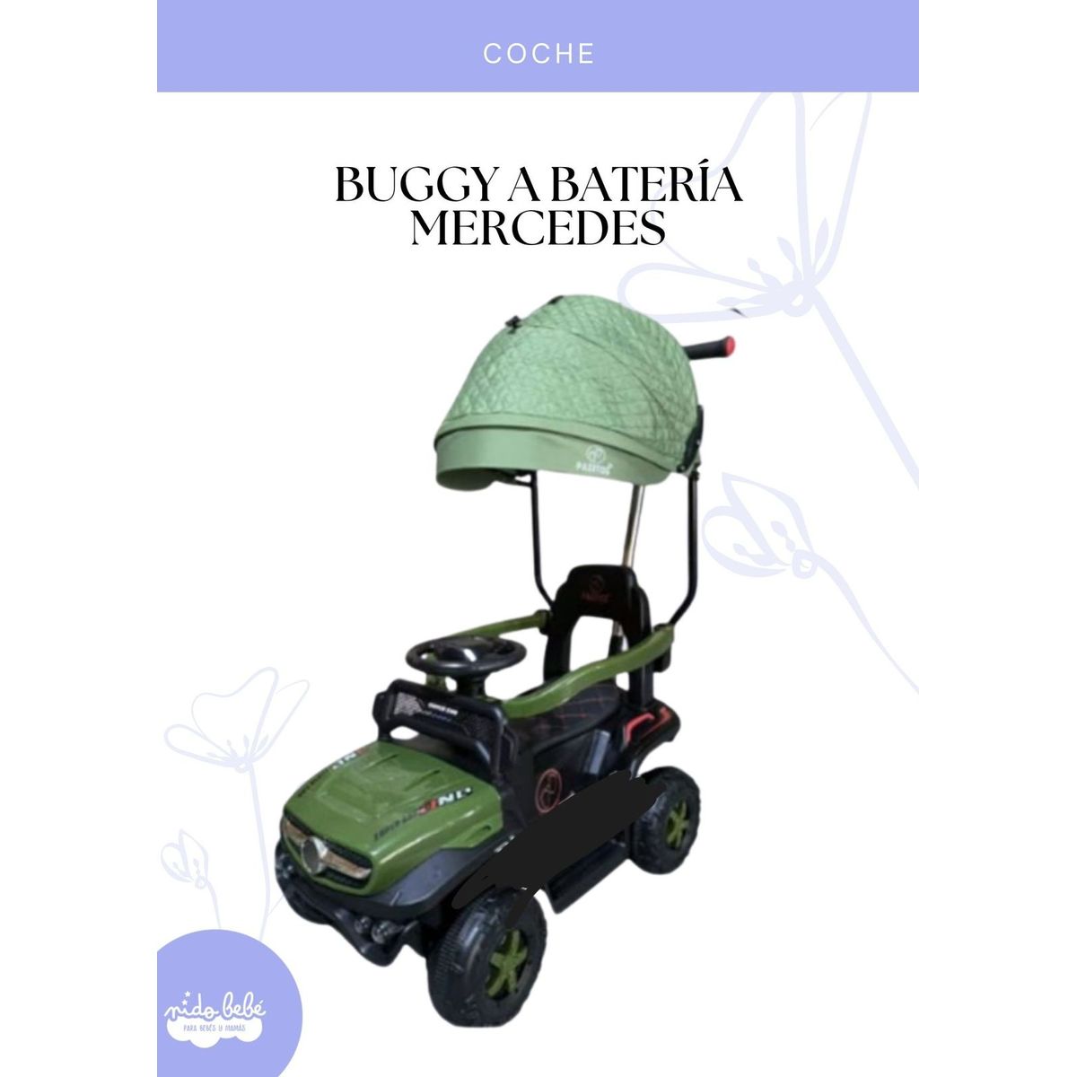 FIRST TOY - BUGGY A BATERIA MERCEDES -  VERDE
