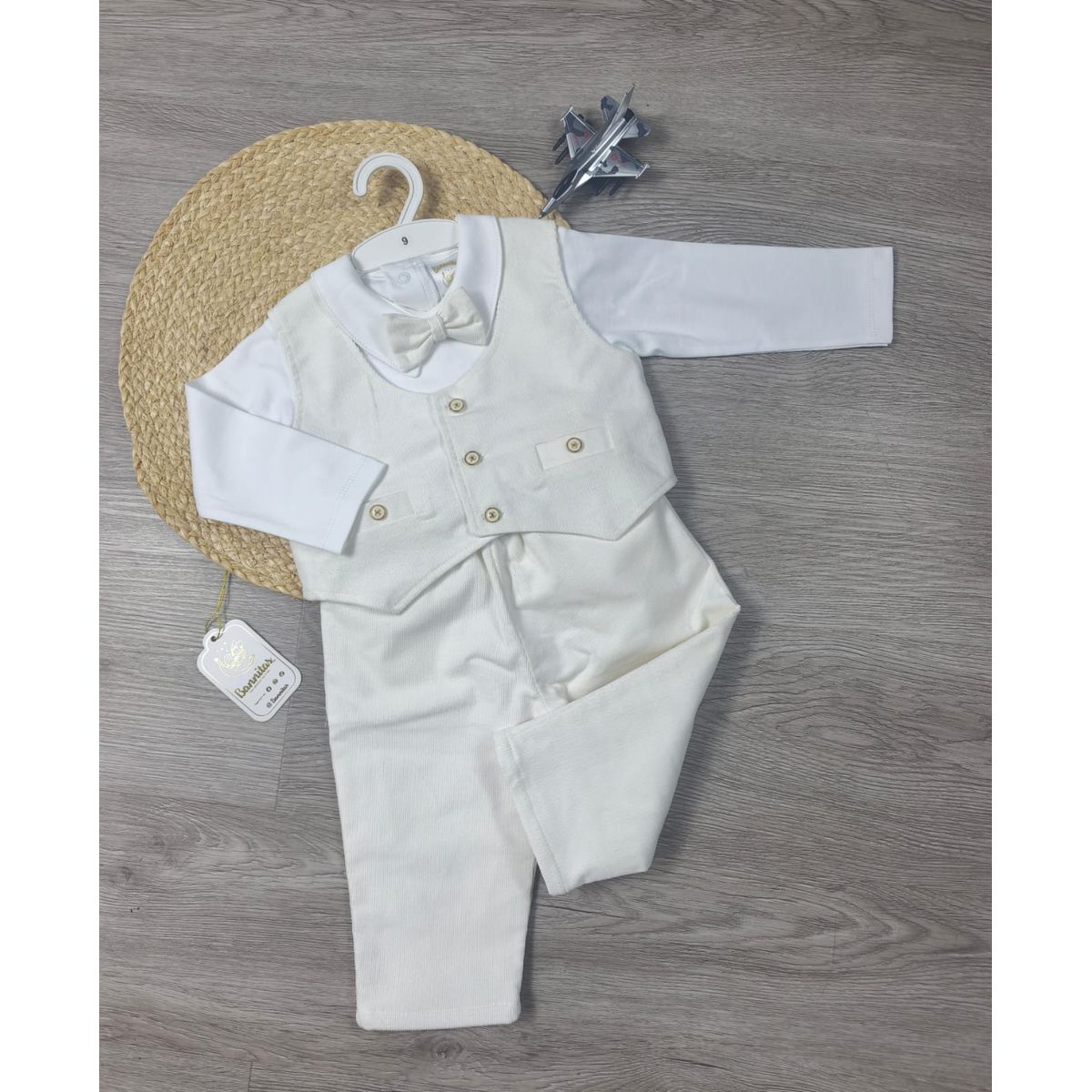 BANNITAS - Terno de niño DANIEL marfil