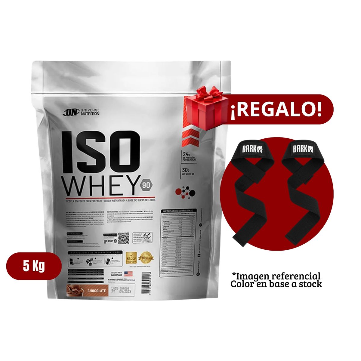 UNIVERSE NUTRITION - Proteína Iso Whey 5Kg Chocolate+Straps