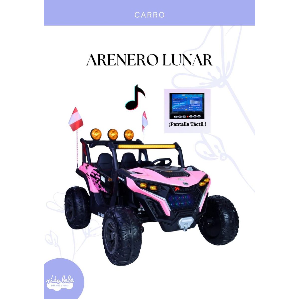 GENERICO - Carro arenero musical c pantalla táctil