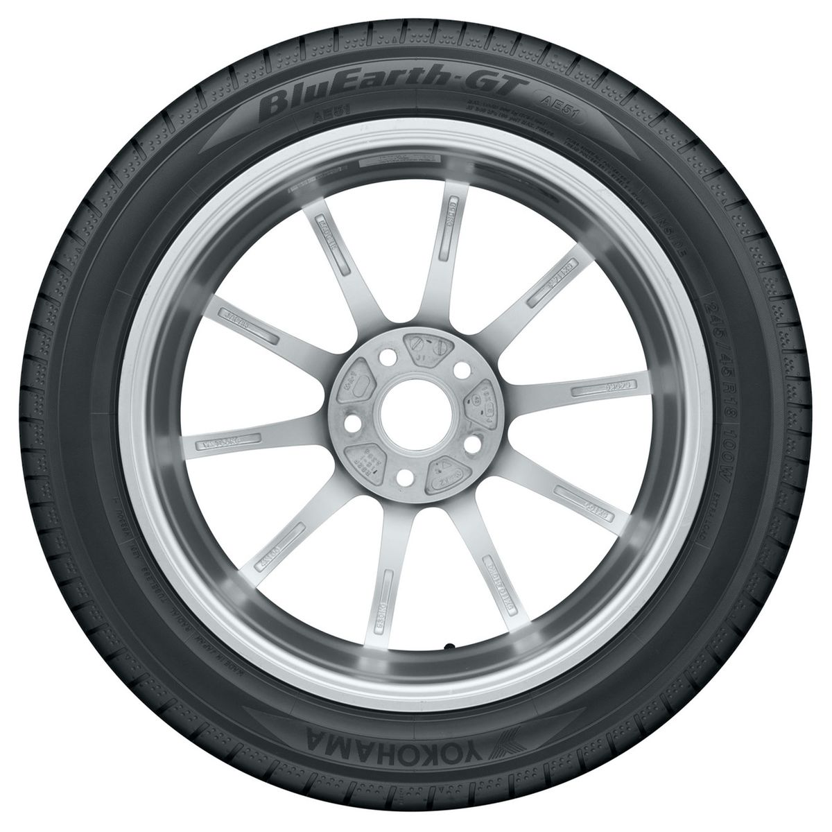 YOKOHAMA - Set X2 LLANTA 23540R19 96W YOKOHAMA BluEarth GT AE51 TL XL Extra Load Made in JAPAN