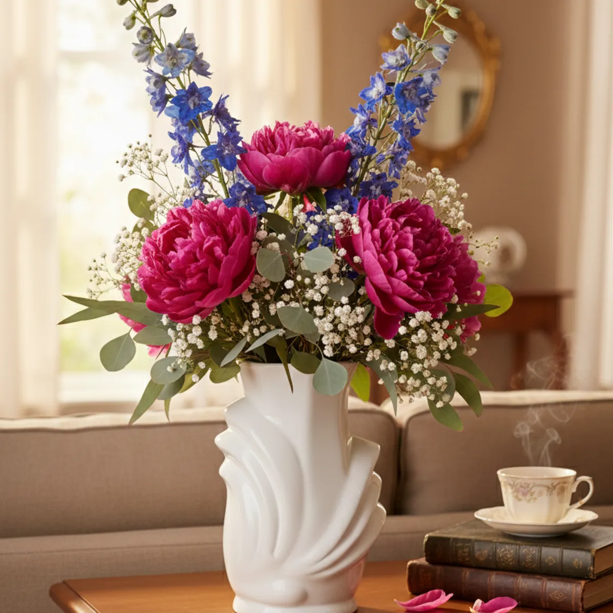 NACIONAL - Florero de Cerámica Andén Inspiración Andina en Blanco Radiante