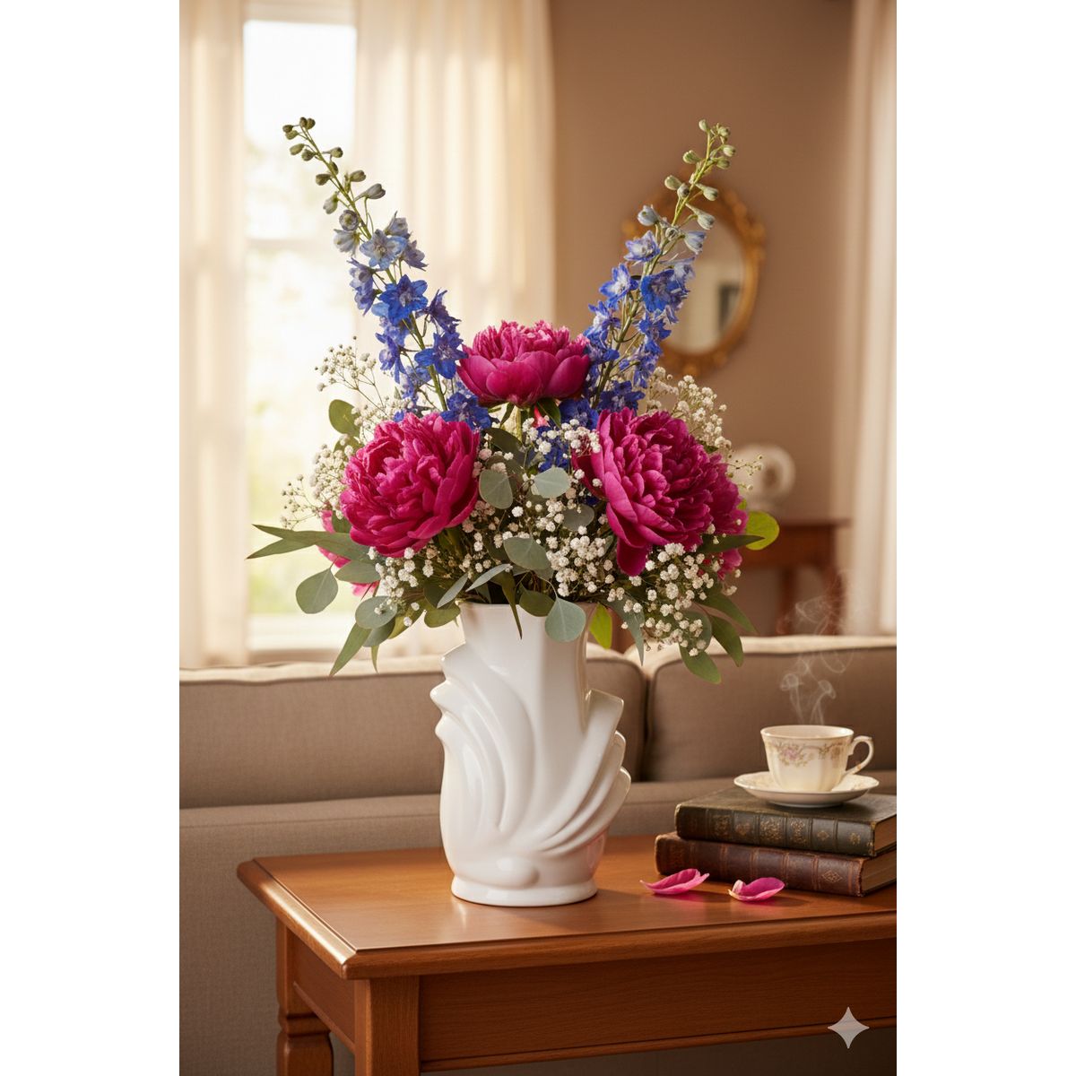 NACIONAL - Florero de Cerámica Andén Inspiración Andina en Blanco Radiante