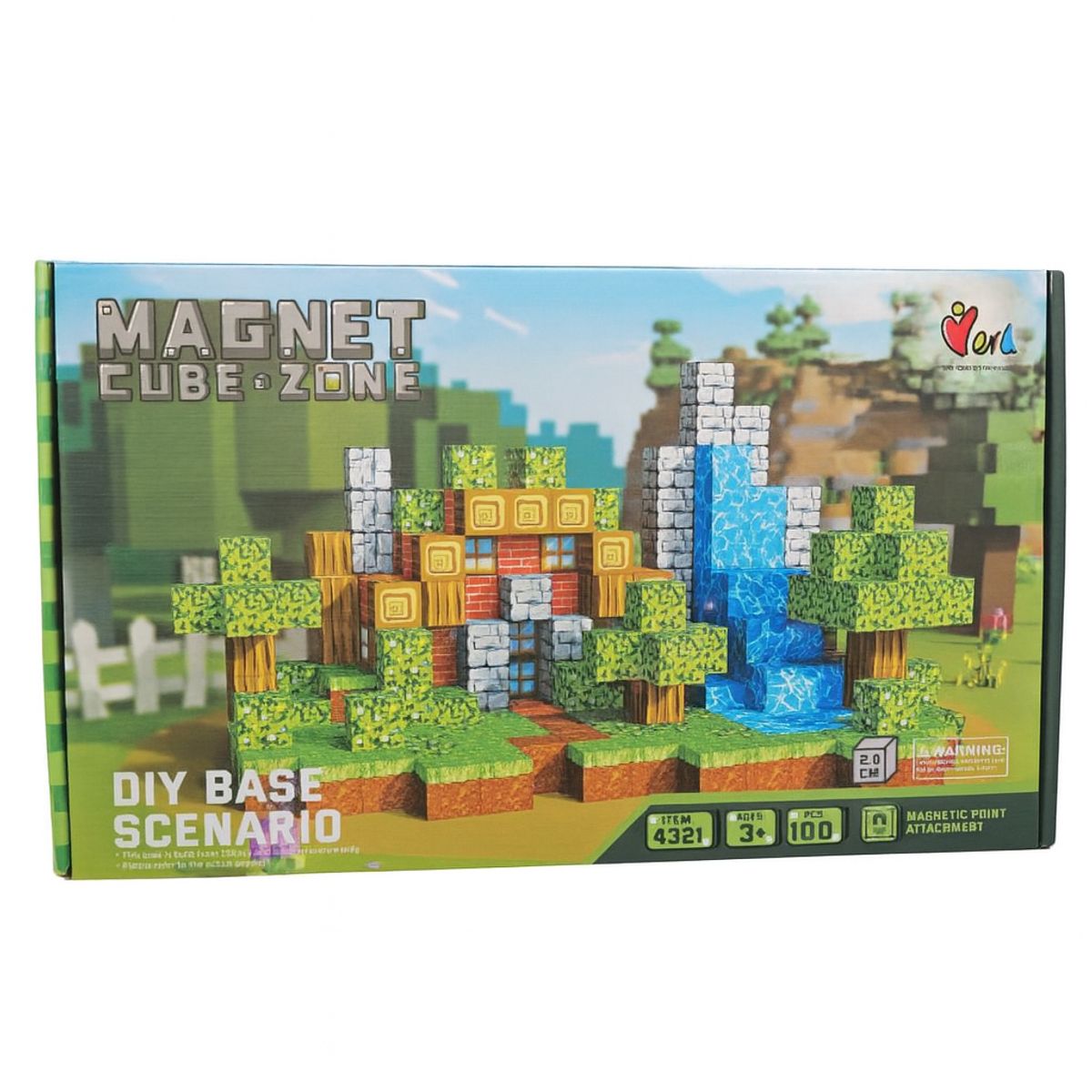 GENERICO - Bloques magnéticos Mundo Minecraft cubos100 PIEZAS