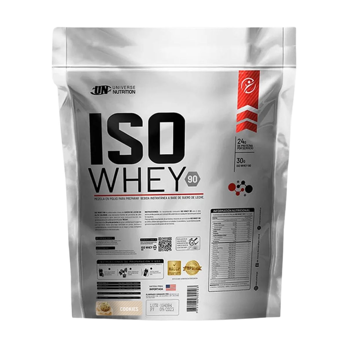 UNIVERSE NUTRITION - Proteína Iso Whey 5Kg Cookies+Dorian Yates 300g+Straps + XB