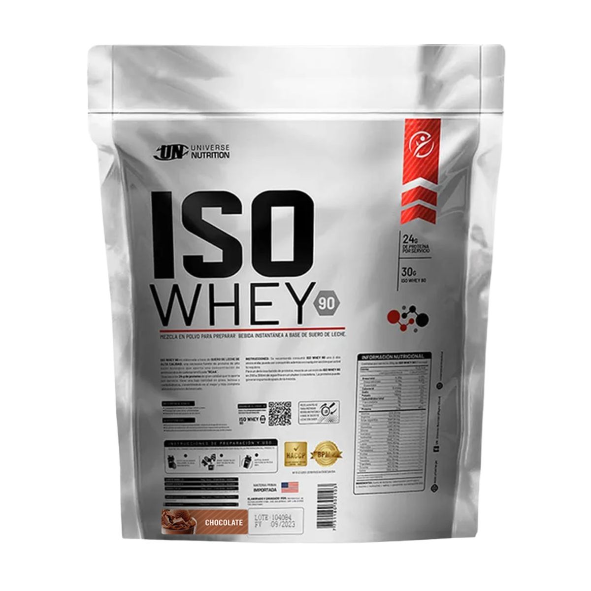 UNIVERSE NUTRITION - Proteína Iso Whey 5Kg Chocolate+Dorian Yates 300g+Portaproteína+XB