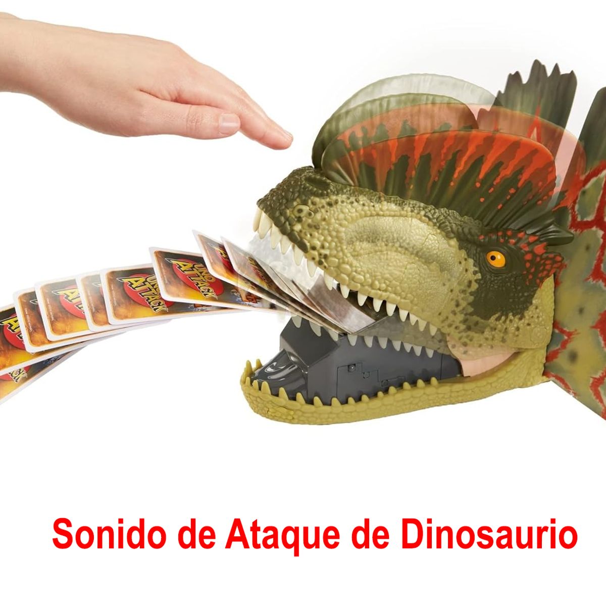 JURASSIC WORLD - UNO Jurassic World  Edición con Dilofosaurio Lanzacartas