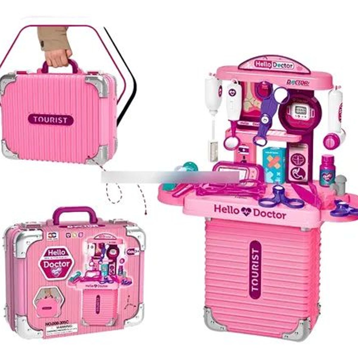 GENERICO - Set De Maletines Cocinita + Doctora 2 en 1  X2