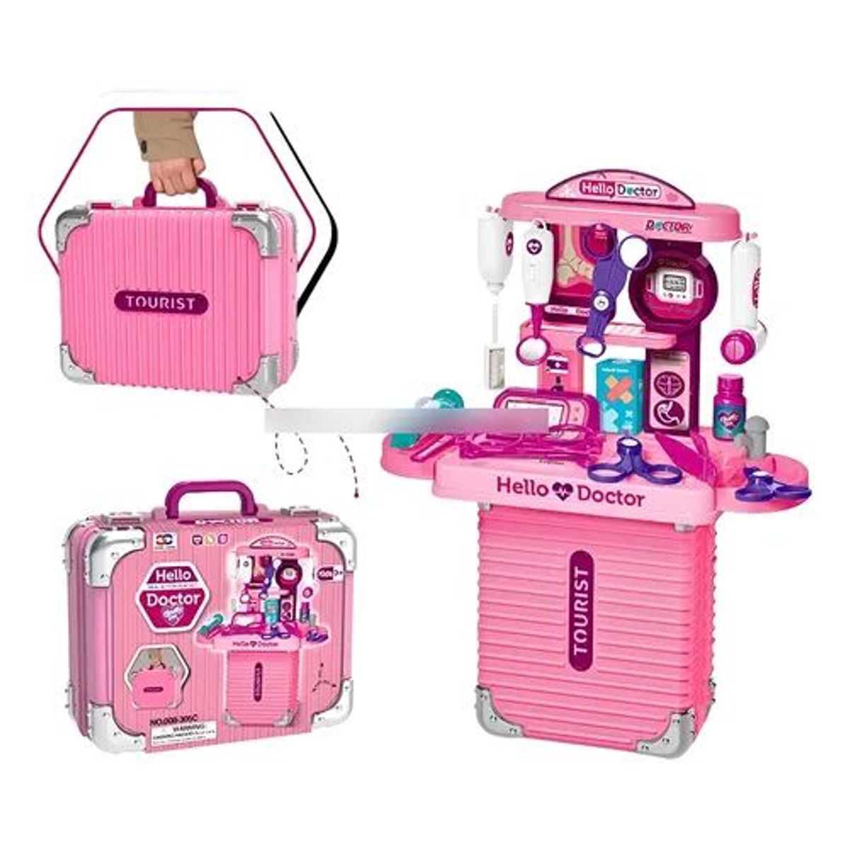 GENERICO - Set De Maletines Cocinita + Doctora 2 en 1  X2