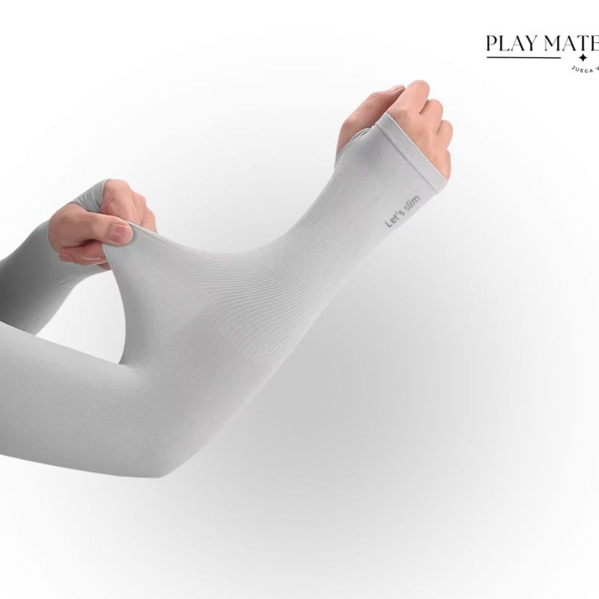 GENERICO - 2 mangas deportivas protección UV Gris claro - Moto ciclismo Unisex