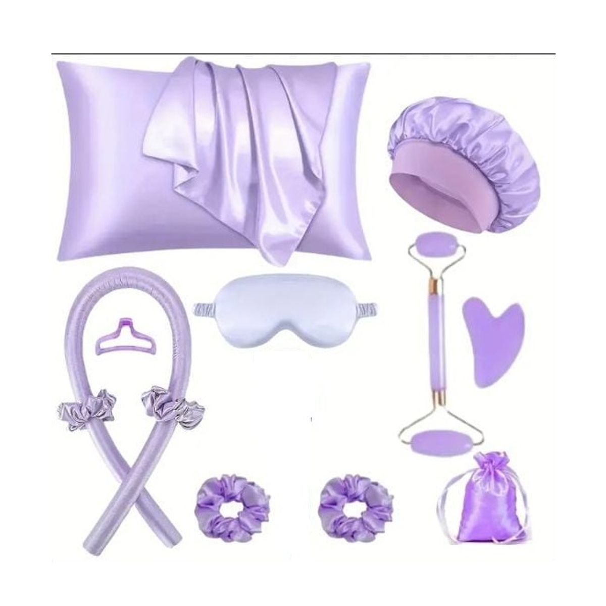 MORITA BAG STORE - SET DE GORRO SATIN CON ACCESORIOS MAS ONDULADOR SIN CALOR