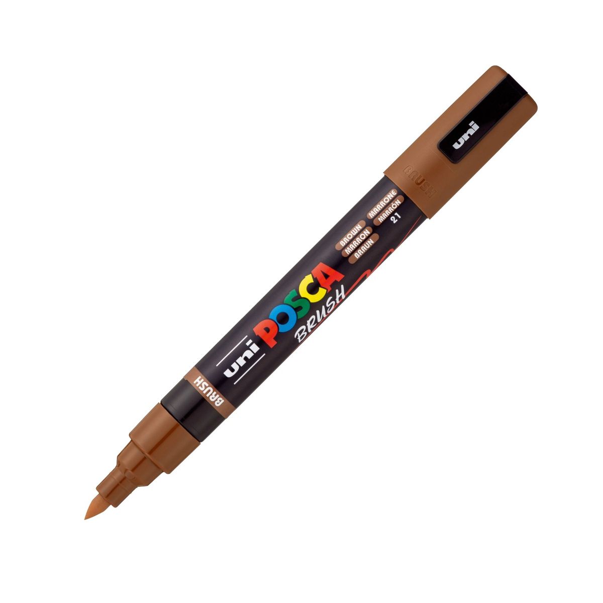 POSCA - POSCA Marcador Punta Brush PC-5BR Marrón