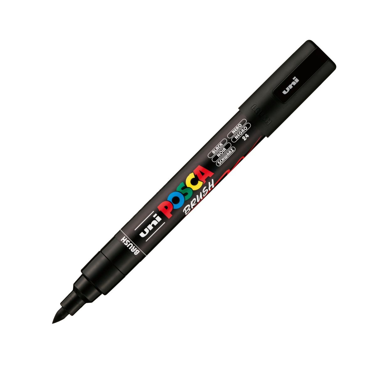 POSCA - POSCA Marcador Punta Brush PC-5BR Negro