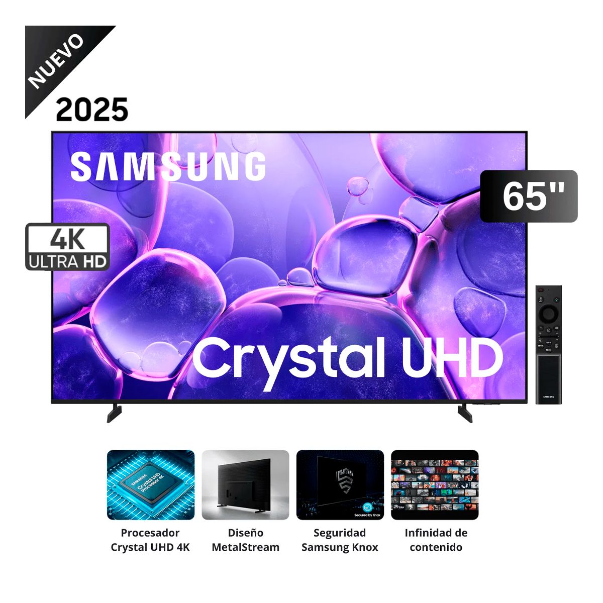 SAMSUNG - Televisor 65” Crystal 4K 65U8000F