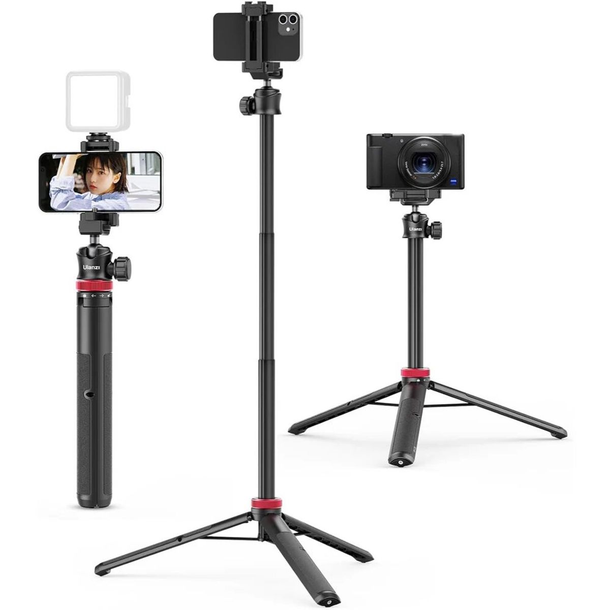 GENERICO - Trípode P195 con Bluetooth para Selfie Stick soporte plegable