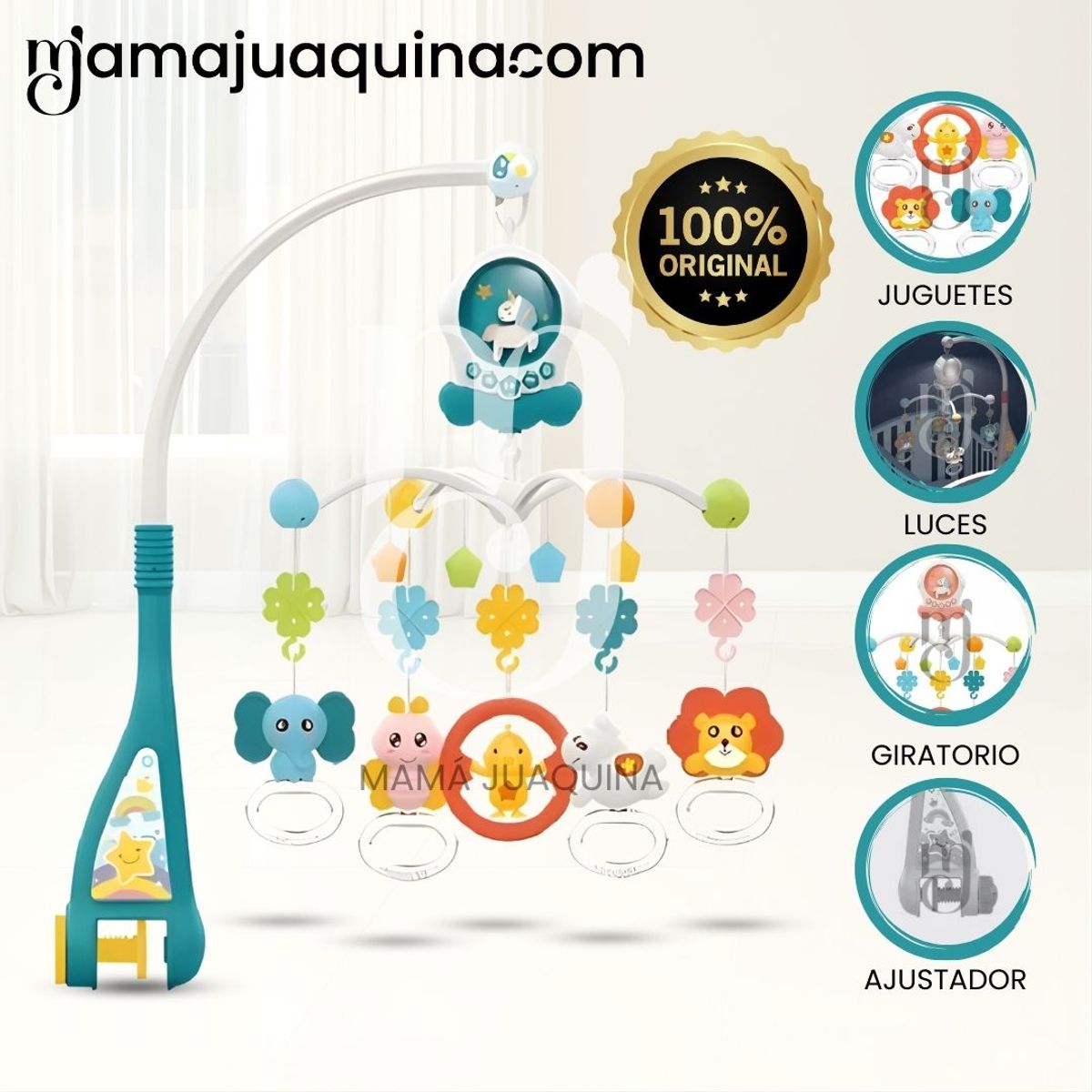 GENERICO - Móvil para cuna «UNICORNIO» con sensor de Green