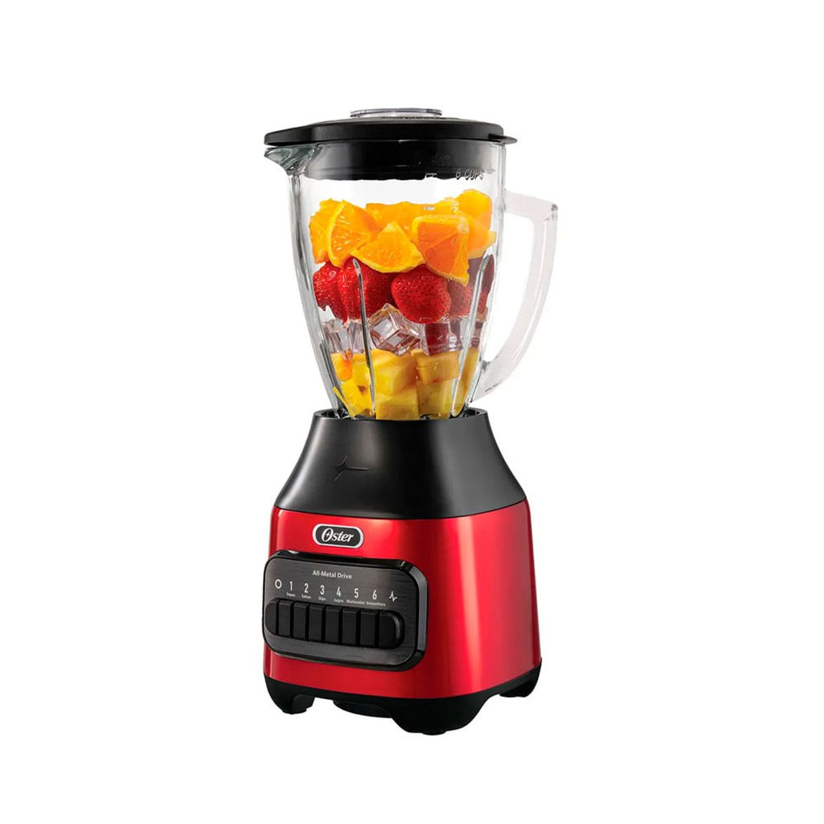 OSTER - Licuadora Oster 1.5L de 6 Velocidadades BLSTPEG-CPB Rojo