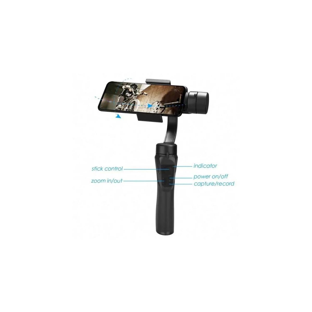 GENERICO - Estabilizador para Celular 3-axis handheld Gimbal