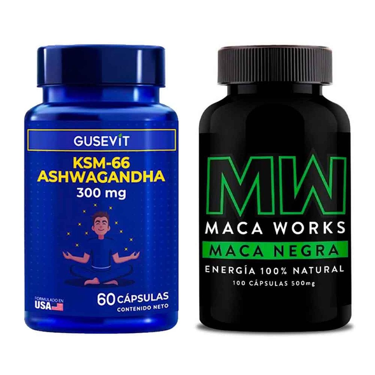 MACA WORKS - Ashwagandha + Maca Negra Maca Works