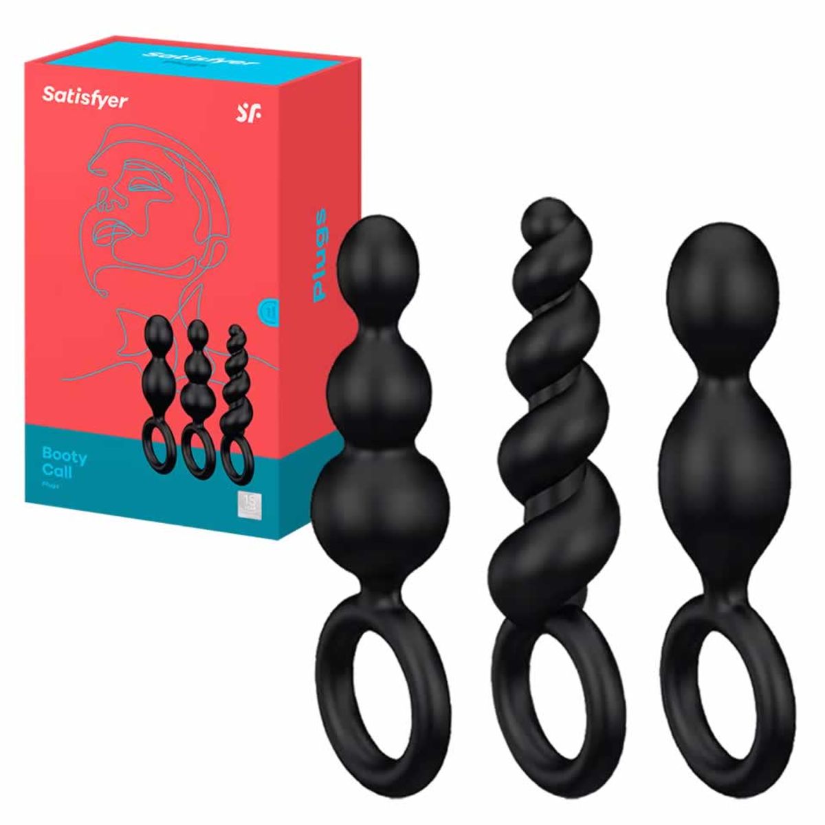 SATISFYER - PLUG TAMPONES 3 ESTIMULACIONES DE AREA TRASERA SATISFYER BOOTY CALL