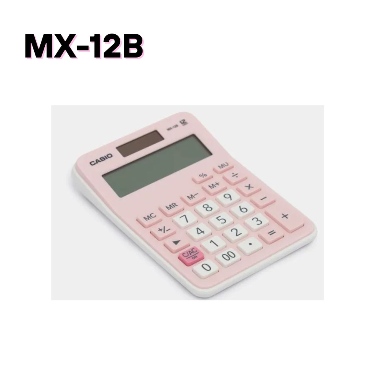 CASIO - Casio Mx-12b Calculadora Electrónica de 12 dígitos - Rosa